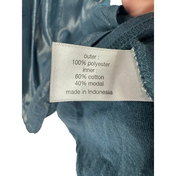 Women's Lane Bryant Camisole Top Metallic Blue 26/28 Girly Flowy‎ - Picture 3 of 8